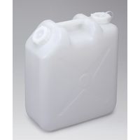 積水成型工業 20L容器 一般偏平ポリ容器 2口 ノズル付き ナチュラル色 20KLK-N ノズルツキ 1セット(5本)（直送品）