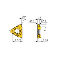 三菱マテリアル インサート GTBT1503001R-E VP15TF 1セット(5PC)（直送品）