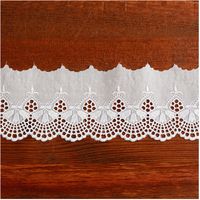 (株) 一井商店 綿レース フラワー 幅7.2cm 14m巻 白 CL1094-0 1セット(長さ14m×2巻)（直送品）