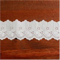 (株) 一井商店 綿レース フラワー 幅6.3cm 14m巻 オフホワイト CL1132-00 1セット(長さ14m×2巻)（直送品）