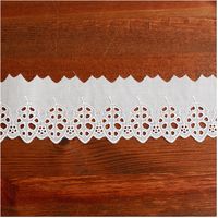 (株) 一井商店 綿レース リーフ 幅6.7cm 14m巻 白 CL1171-0 1セット(長さ14m×2巻)（直送品）