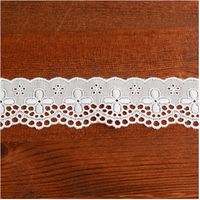 (株) 一井商店 綿レース フラワー 幅3.7cm 14m巻 白 CL1223-0 1セット(長さ14m×2巻)（直送品）