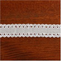 (株) 一井商店 綿レース 幅2.4cm 28m巻 白 CL1252-0 1セット(長さ28m×2巻)（直送品）