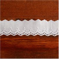 (株) 一井商店 綿レース 幅3.3cm 14m巻 白 CL1255-0 1セット(長さ14m×2巻)（直送品）