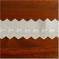 (株) 一井商店 綿レース フラワー 幅7cm 14m巻 オフホワイト CL1260-00 1セット(長さ14m×2巻)（直送品）