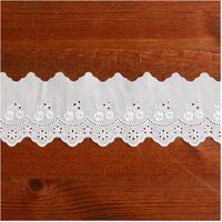 (株) 一井商店 綿レース フラワー 幅7cm 14m巻 白 CL1260-0 1セット(長さ14m×2巻)（直送品）