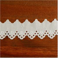 (株) 一井商店 綿レース フラワー 幅6.7cm 14m巻 オフホワイト CL1267-00 1セット(長さ14m×2巻)（直送品）