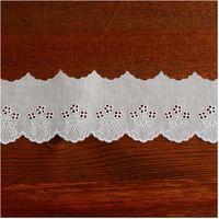 (株) 一井商店 綿レース フラワー リボン ブーケ 幅5.8cm 14m巻 白 CL1268-0 1セット(長さ14m×2巻)（直送品）