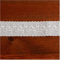 (株) 一井商店 綿レース フラワー 幅3.5cm 14m巻 白 CL1277-0 1セット(長さ14m×2巻)（直送品）