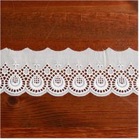 (株) 一井商店 綿レース フラワー 幅6.8cm 14m巻 白 CL1310-0 1セット(長さ14m×2巻)（直送品）