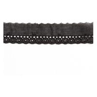 (株) 一井商店 綿レース 幅2.3cm 28m巻 黒 CL1312-09 1セット(長さ28m×2巻)（直送品）