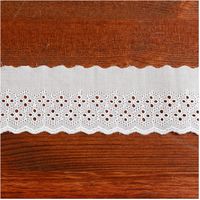 (株) 一井商店 綿レース フラワー 幅5.4cm 14m巻 白 CL1341-0 1セット(長さ14m×2巻)（直送品）