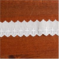 (株) 一井商店 綿レース 幅4.6cm 14m巻 白 CL1347-0 1セット(長さ14m×2巻)（直送品）