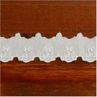 (株) 一井商店 綿レース いぬ 幅4.2cm 14m巻 白 CL1374-00 1セット(長さ14m×2巻)（直送品）