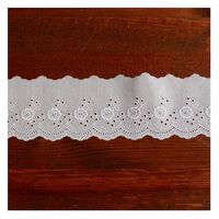 (株) 一井商店 綿レース フラワー 幅6.7cm 14m巻 白 CL8013-0 1セット(長さ14m×2巻)（直送品）