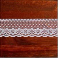 (株) 一井商店 ラッセルレース フラワー 幅6.5cm 20m巻 白/シルバー RL2500-92 1セット(長さ20m×2巻セ（直送品）