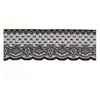 （株） 一井商店 ラッセルレース フラワー 幅6.5cm 20m巻 黒/シルバー RL2500-94 長さ20m×2巻セット（直送品）