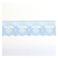 (株) 一井商店 ラッセルレース フラワー 幅2.5cm 50m巻 水色 RL7226-51 1セット(長さ50m×2巻セ（直送品）