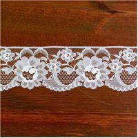 (株) 一井商店 ラッセルレース フラワー 幅7.0cm 20m巻 白 RL7252-0 1セット(長さ20m×2巻セ（直送品）