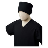 チトセ 手術帽　兼用　フリーサイズ　ブラック AL-0011 1枚（取寄品）