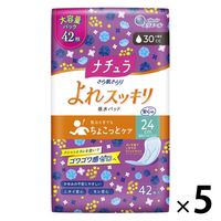 ナチュラ 吸水ケア さら肌さらり超吸収さらさら吸水パッド  30cc 24CM 210枚:（5パック×42枚入）エリエール 大王製紙