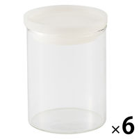 無印良品 耐熱ガラス丸型保存容器 約直径7.5×高さ11cm 約320ml 1セット（6個） 良品計画