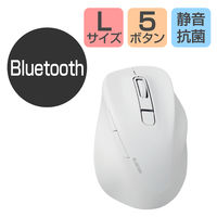 ワイヤレスマウス 無線 Bluetooth 握りの極み 静音 5ボタン L ホワイト M-XGL30BBSKWH エレコム 1個