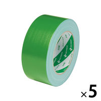 【ガムテープ】 カラー布粘着テープ No.102N 0.30mm厚 ライトグリーン 幅50mm×長さ25m ニチバン 5巻入
