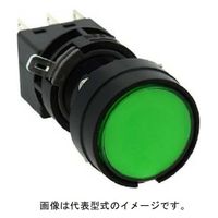 IDEC φ16H6シリーズ照光ボタンスイッチ丸モメンタリ形緑はんだづけ兼用タブ110端子 HA1L-M1C14G 1個（直送品）