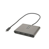 HDMI変換アダプタ USB Type-C接続 HDMIポート×4 増設 1080P 映像変換アダプタ 1個 Startech.com