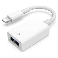 ライトニング 変換アダプター Lightning[オス] - USB(A)[メス] USB2.0対応 Vodaview ホワイト 1個