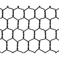 吉田隆　ビニール亀甲金網　ブラック　線径0.85mm(#20)×幅910mm×長さ30ｍ 網目10mm　1巻（直送品）