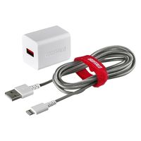 2.4A USB急速充電器 AutoPowerSelect機能搭載 Lightningケーブル付属