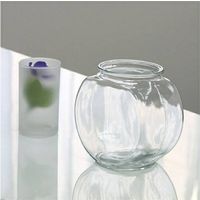 吉田飼料 おしゃれなガラス製金魚鉢　太鼓鉢　小（１．２リットル） 57027 1個（直送品）