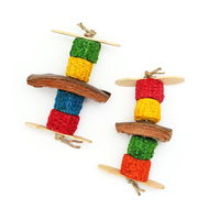 リーフ 小型&中型インコ用 カラフルガジガジおもちゃ 2個セット 899641 1セット（直送品）