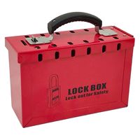 セーフラン安全用品 グループロックアウト用ボックス 赤 J2604 1個（直送品）