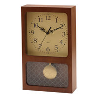 イシグロ　木製振り子時計　レクタングル　ブラウン31260　1個（直送品）