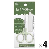 ECOMONO エコモノ 分解廃棄できるセーフティハサ 4個 貝印 眉毛 ハサミ