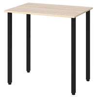 オカムラ ジャスタス矩形（長方形）テーブル 幅720×奥行520×高さ720mm ブラック脚／ナチュラルオーク天板 1台  オリジナル