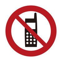 グリーンクロス ＪＩＳ禁止標識ピクトサインマグネットφ１００　３枚セット　ＢＡＮー１５Ｍ　携帯電話使用禁止　1セット(3枚入)（直送品）