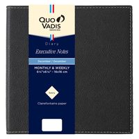 ２０２4年度1月始まりダイアリー クオバディス エグゼクティブノート　クラブ １週間バーチカルタイプ ブラック 1冊（直送品）