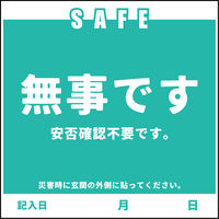 グリーンクロス 安否確認マグネット　ＡＮＰー１　無事です　1枚（直送品）