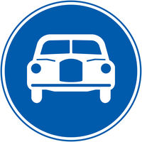 グリーンクロス 規制標識　E３２５　自動車専用　エコボードφ４００　1枚（直送品）
