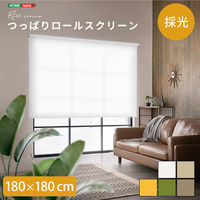 ホームテイスト つっぱりロールスクリーン 採光タイプ 縦1800×横1800ｍm イエロー SH-16-H180 1台（直送品）