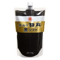 竹本油脂 純ねり胡麻　黒　ソフトパウチ　1kg×6個 845681 １セット（1kg×6個）（直送品）