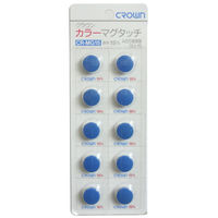 クラウングループ カラーマグタッチ丸型　１５ｍｍ　青 CR-MG15-BLX10 1枚（10個）