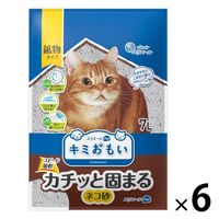 エリエール キミおもい カチッと固まる ネコ砂 鉱物タイプ 7L 6袋 大王製紙