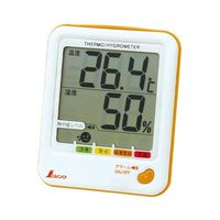 エスコ デジタル温度湿度計(熱中症レベル付) EA728AF-3A 1セット(2個)（直送品）