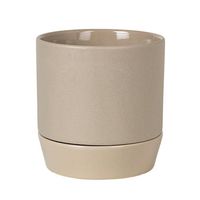 杉田エース Broste COPENHAGENフラワーポット w/ソーサー ベージュ φ18 CWG956915 1個（直送品）