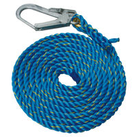 名古屋製綱 ナビゲーションロープ(介錯ロープ) エステルタスランロープ 青色(黄線入り) 16mm×10mエステルタスランロープ青色 1本（直送品）